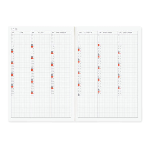 2026 Techo Cousin A5 Daily Planner