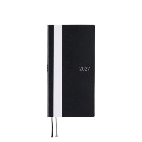 2027 Techo Weeks Planner White Line Black