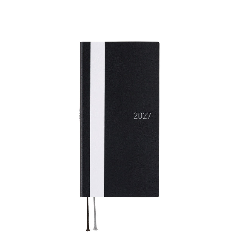 2027 Techo Weeks Planner White Line Black