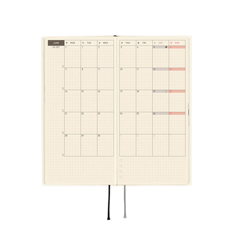 2027 Techo Weeks Planner White Line Ivory