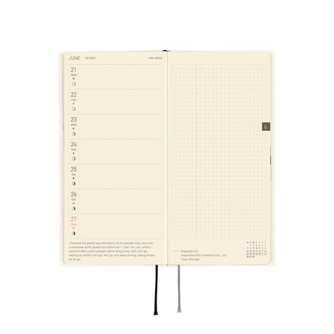 2027 Techo Weeks Planner White Line Ivory