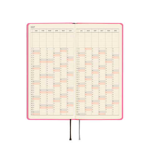 2027 Techo Weeks Planner Pink Sapphire