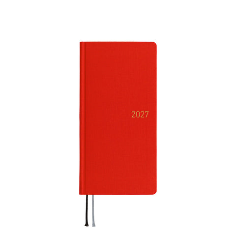 2027 Techo Weeks Planner Poppy Red