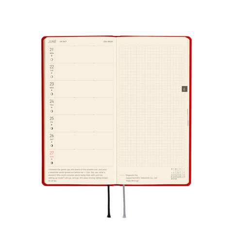 2027 Techo Weeks Planner Poppy Red