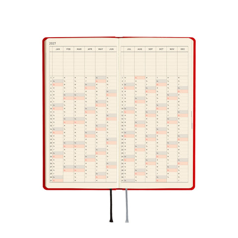2027 Techo Weeks Planner Poppy Red