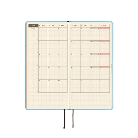 2027 Techo Weeks Planner Sea Glass