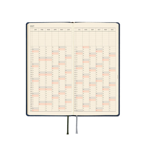 2027 Techo Weeks Planner Midnight Blue