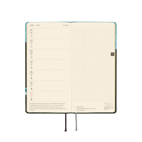 2027 Techo Weeks Planner Meteor Shower in the Light Blue Forest