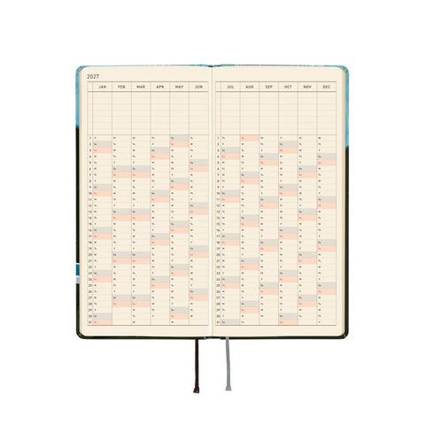 2027 Techo Weeks Planner Meteor Shower in the Light Blue Forest