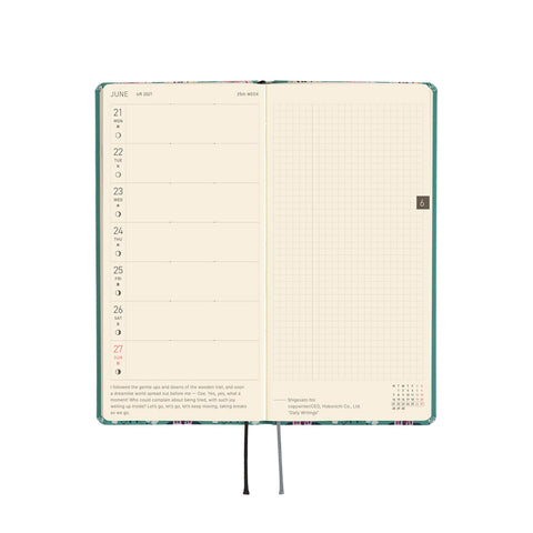 2027 Techo Weeks Planner White Cat Wallpaper