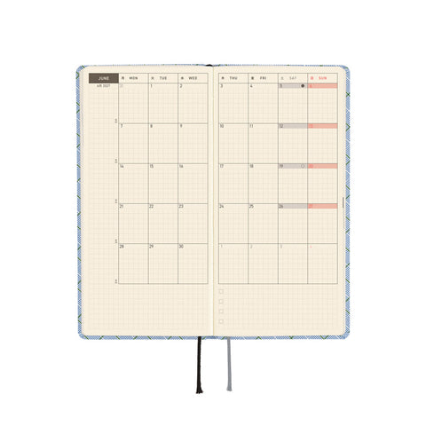 2027 Techo Weeks Planner Graph Plaid