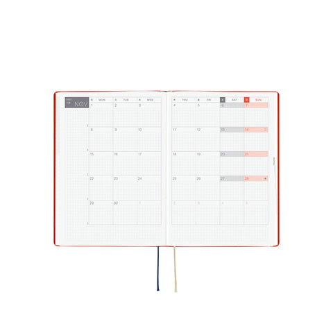 2027 HON A6 Planner White Cat and Rabbit's Tea Room