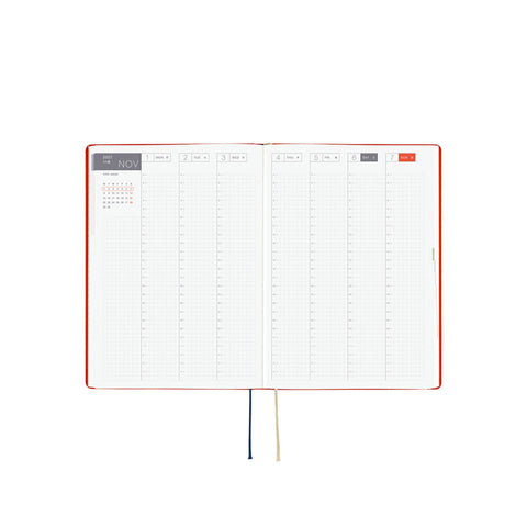 2027 HON A6 Planner White Cat and Rabbit's Tea Room