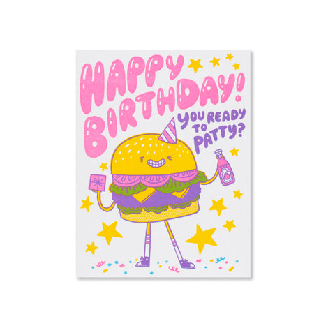 Burger Birthday Greeting Card