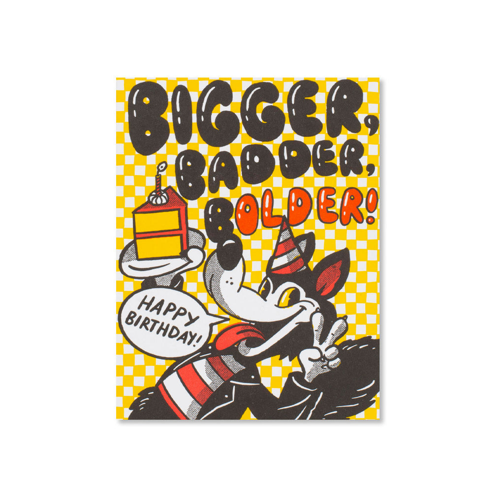 Hello Lucky Bad Wolf Birthday Greeting Card – Milligram