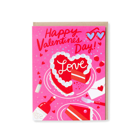 Valentine's Day Cake Greeting Card