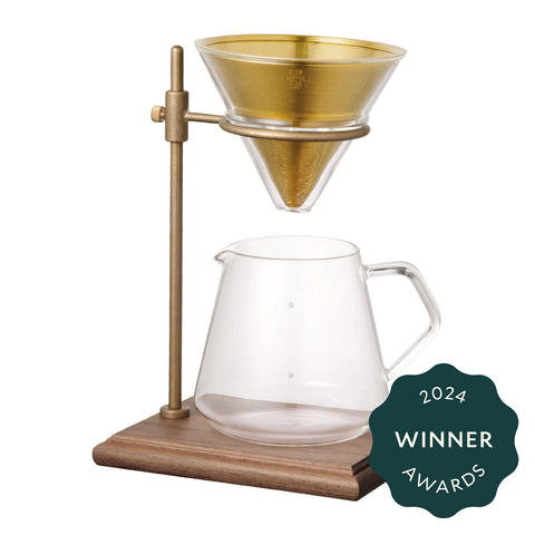 SCS Brass Pourover Coffee Stand Set