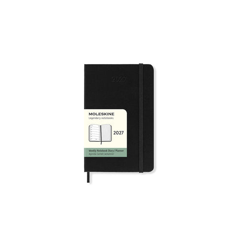 2027 Weekly Notebook Diary Hard Cover Pocket