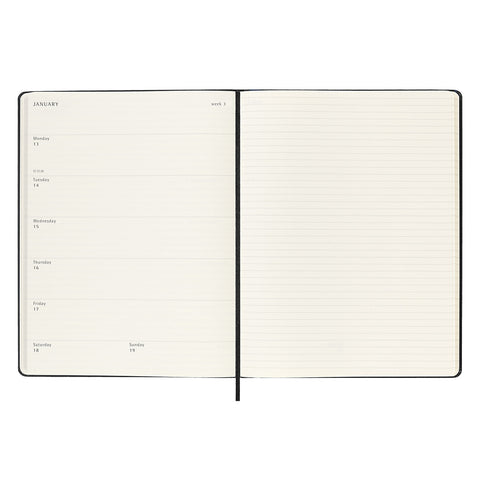 2025 Hard Cover Weekly Notebook Diary Extra Large