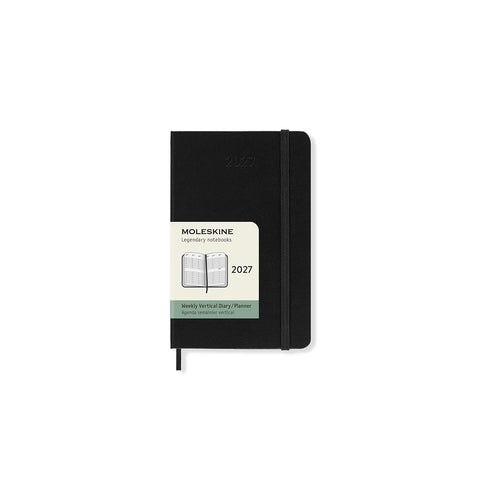 2027 Weekly Vertical Diary Hard Cover Pocket