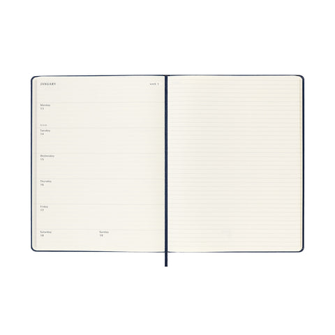 2025 Hard Cover Weekly Notebook Diary Extra Large