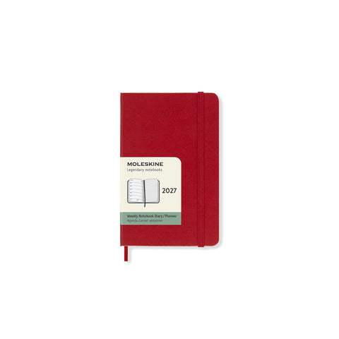 2027 Weekly Notebook Diary Hard Cover Pocket