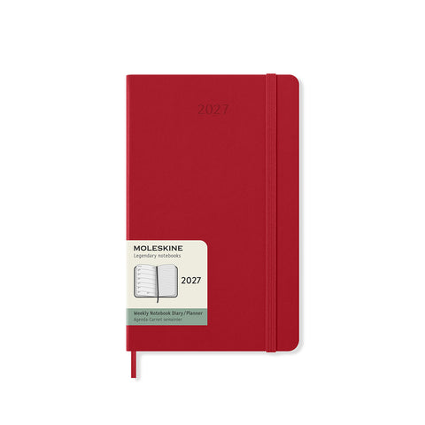 2027 Weekly Notebook Diary Hard Cover Large