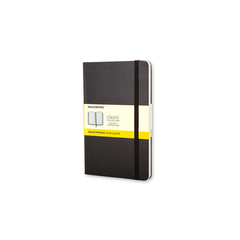 Classic Pocket Hard Cover Notebook Grid Black