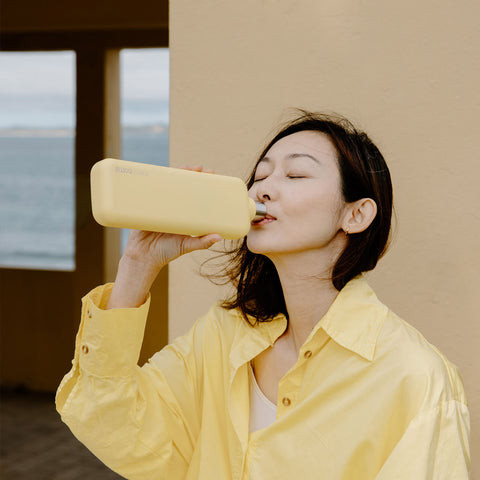 Slim Butter Yellow Stainless Steel Drink Bottle