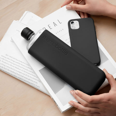 Slim Drink Bottle with Black Sleeve Bundle