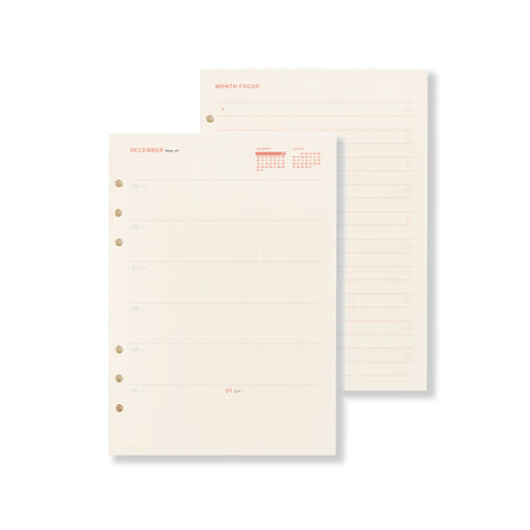 2025 Agenda Diary Binder Insert A5