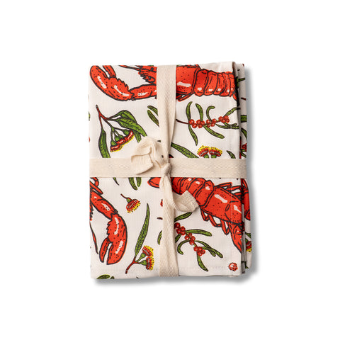 Lobster Christmas Tea Towel