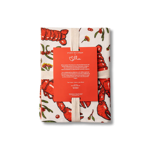 Lobster Christmas Tea Towel