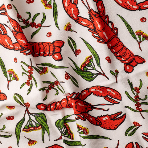 Lobster Christmas Tea Towel