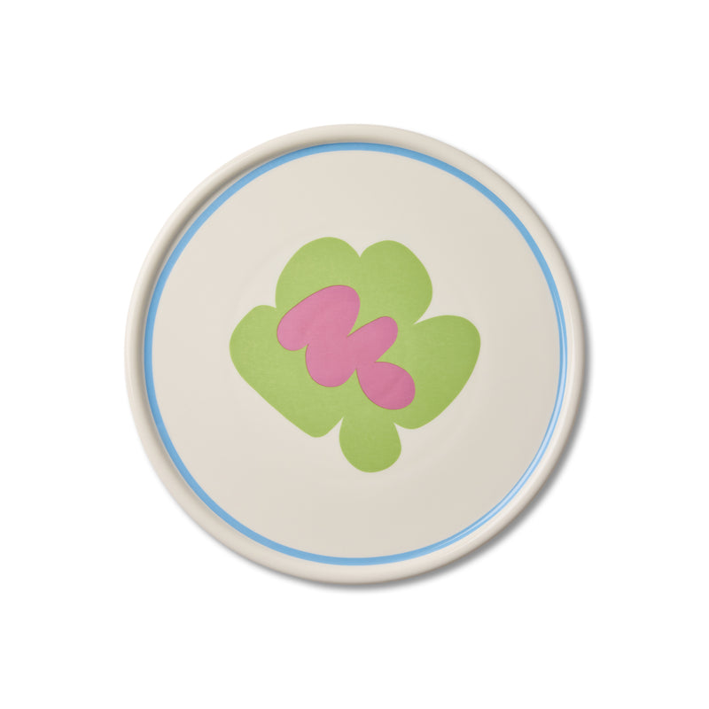 Flower Green Ceramic Plate