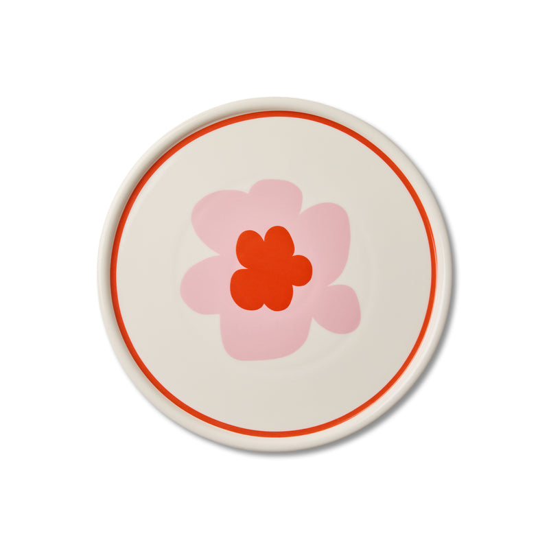 Flower Pink Ceramic Plate