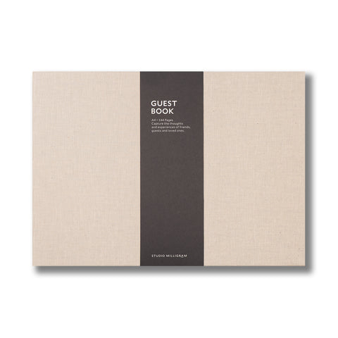 Linen Guest Book A4