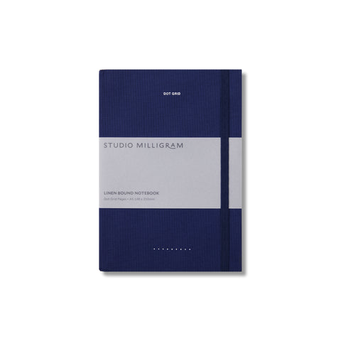 Linen Bound Notebook Dot Grid A5