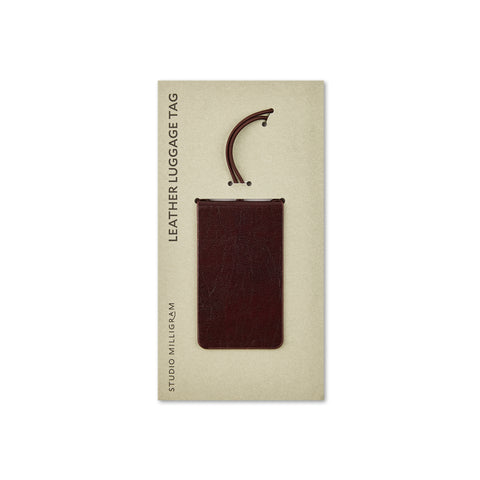 Recycled Leather Luggage Tag