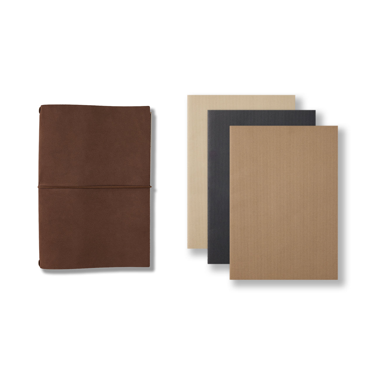 Studio Milligram Nubuck Refillable Leather Journal Set
