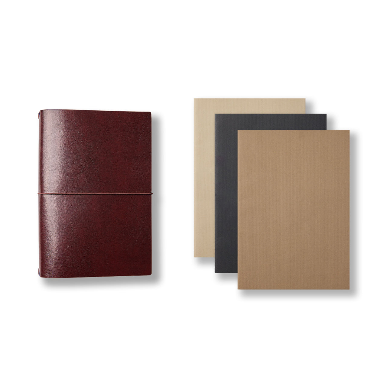 Studio Milligram Refillable Leather Journal Set A5
