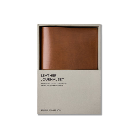 Refillable Leather Journal Set A5