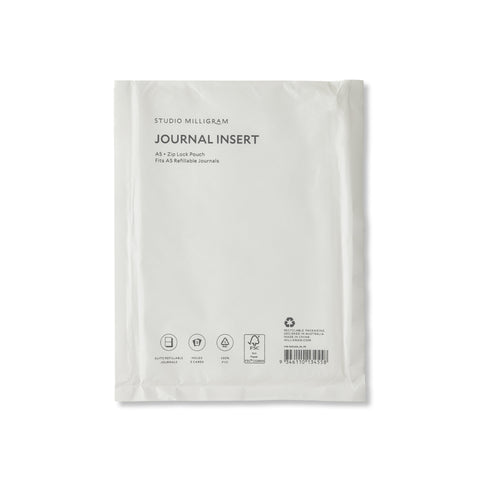 Refillable Journal Plastic Sleeve Insert A5