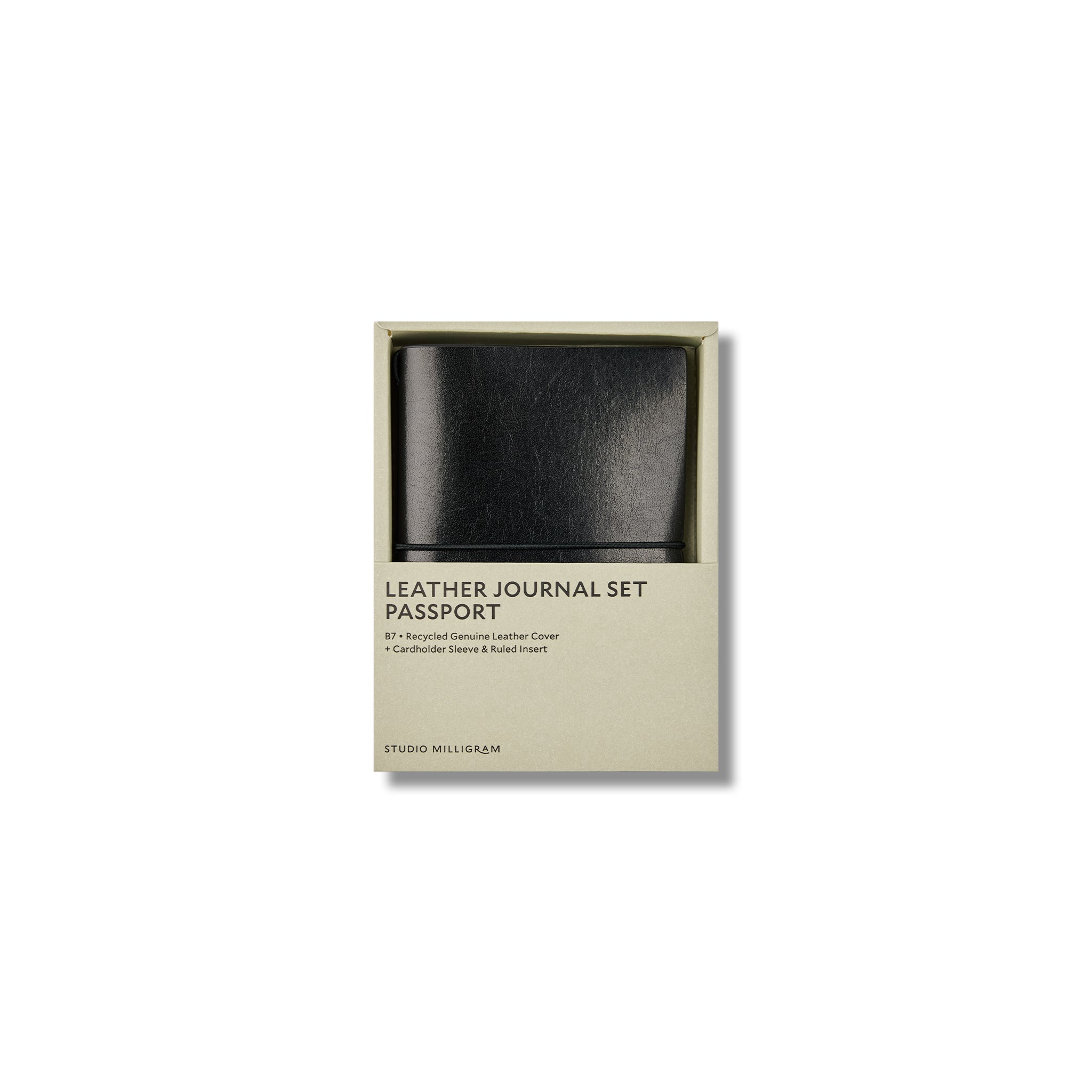 Studio Milligram Refillable Leather Journal Set Passport B7