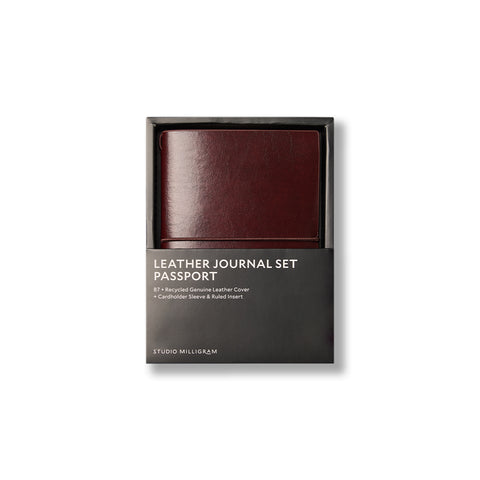 Refillable Leather Journal Set Passport B7