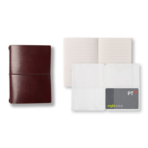 Refillable Leather Journal Set Passport B7