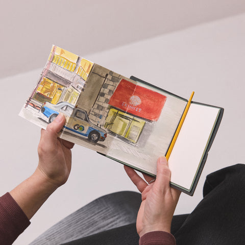 Refillable Journal Accordion Watercolour Insert B7