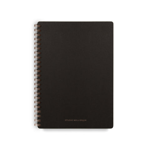 Spiral Bound Notebook Ruled B5 Black