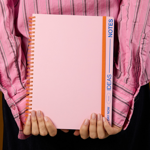 Blush Spiral Notebook Ruled B5