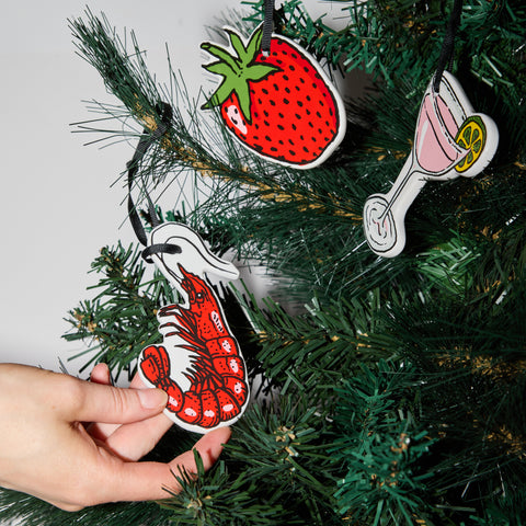 Prawn Flat Ceramic Decoration